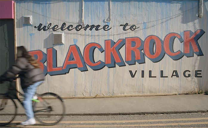 photo of a mural saying 'Welcome to Blackrock Village'