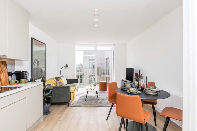 Living Room in a Rockpoint Apartment